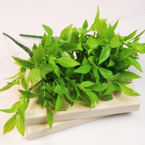 Image of Art Street Artificial Curry Tree Leaves Bunch for Vase Ideal for Home Decor|Kitchen Decoration| for Table Placement Office Desk, Size 11 Inch | Set of 2 Green| (Vase Not Included)