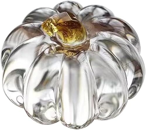 Miniatura 1 de Decoración de pisapapeles de calabaza de vidrio transparente  Elegante adorno de escritorio de cristal para el hogar u oficina, con forma de