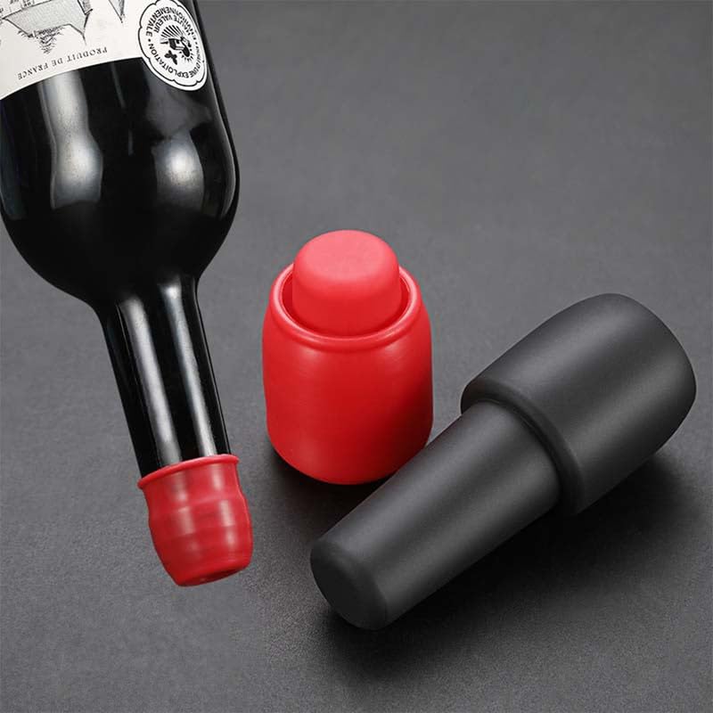 Tapón de botella de vino espumoso reutilizable mejorado 2024, tapones de vino para botellas de vino, tapones de silicona de doble sellado, tapas de tapa de botella de vino de corcho para cerveza
