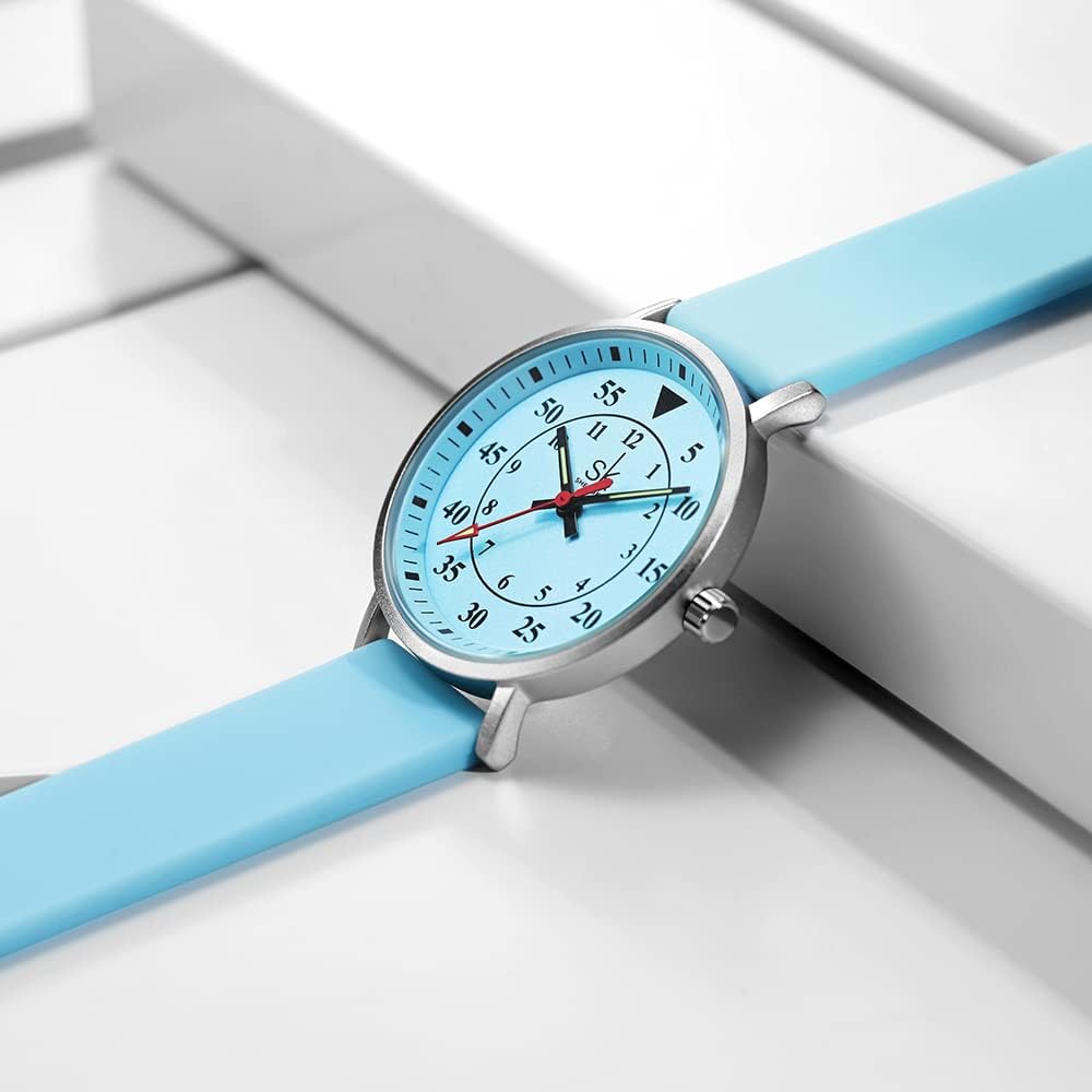 SHENGKE Casual Fashion Women Sport Watch Sweat Resistant Students Watch with Easy Read Dial and Silicone Band,Water Resistant