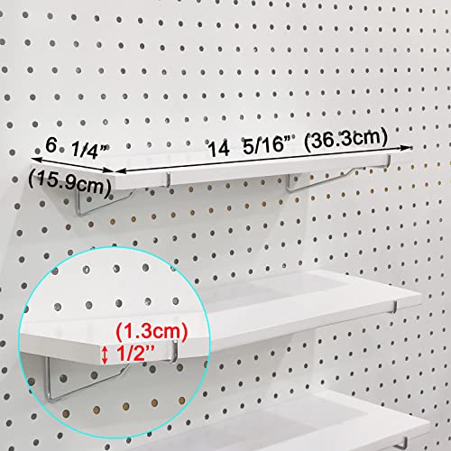 Menecor Pegboard Shelves With Steel Pegboard Brackets Pegboard Accessories Organizer Pegboard Hooks For Home,Garage,Nursery thumb #1