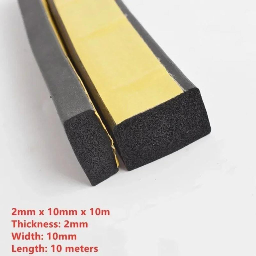 Bande D'étanchéité en Mousse EVA Auto-adhésive, Largeur 10-30mm, Épaisseur 2-20mm, Noire, Anti-Collision, 2m/10m, 1 Pièce(5mm x 30mm x 10m)
