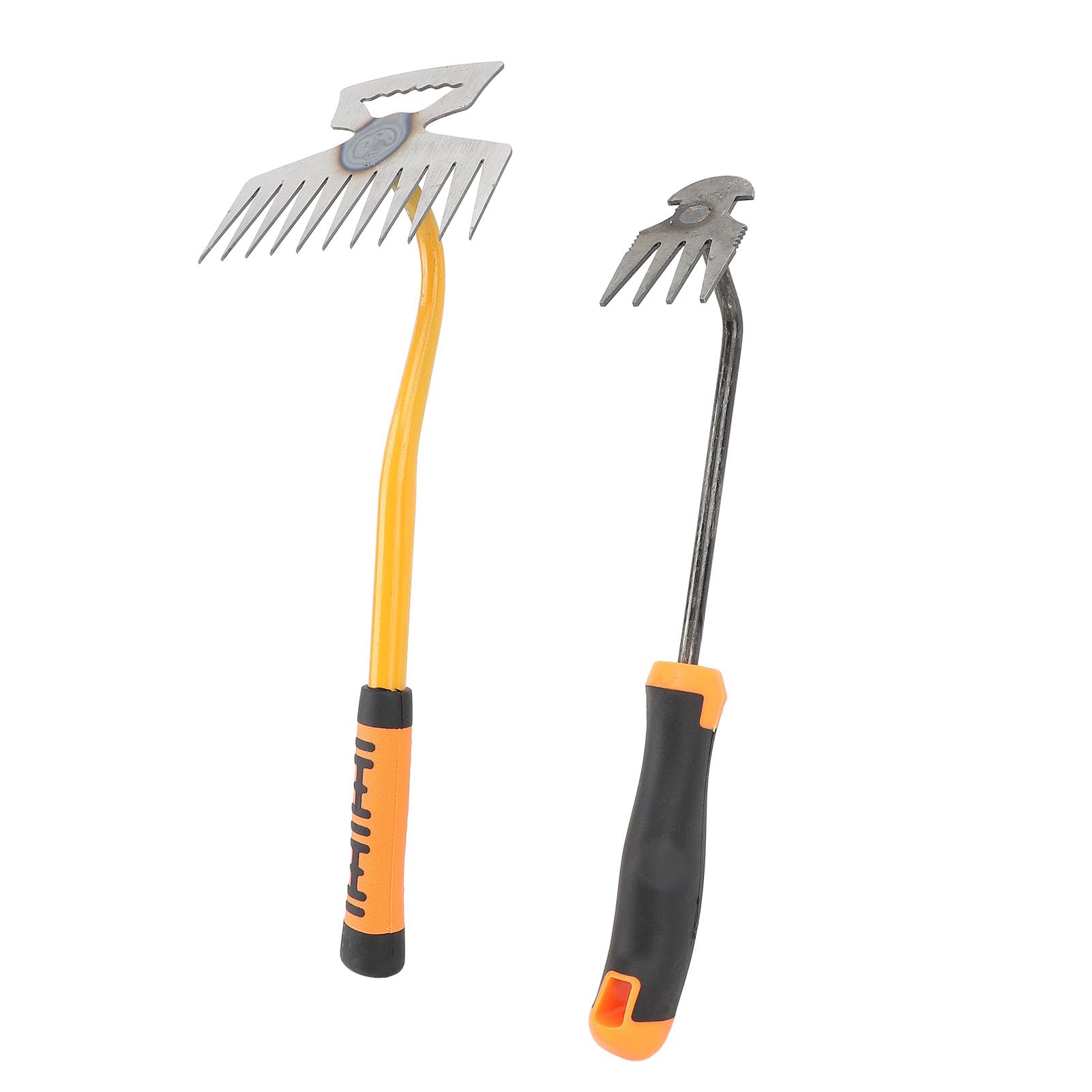 Rastrello Per Diserbo A 6 Denti E Guanti Di Gomma, Attrezzo Per Diserbo Con Manico Robusto Rastrello Da Giardino In Metallo Rastrello Per Diserbo Smuovere Il Terreno E Seminare 87233229