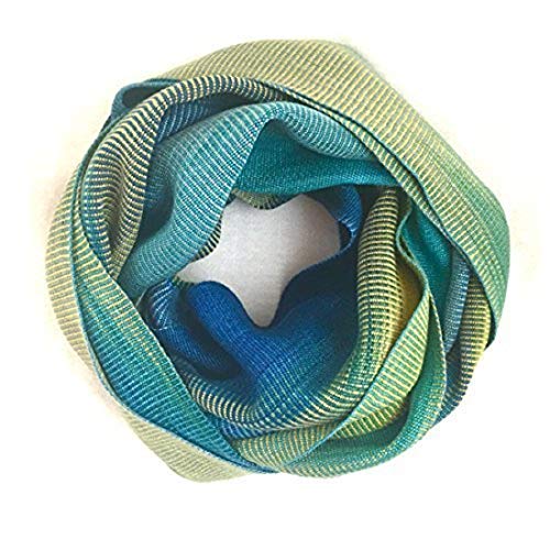 Altiplano Handwoven Bamboo Silky Weave Infinity Scarves (Ocean) Fair Trade Guatemala2