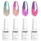 Set di Smalti Vishine - 4 Colori Gel Che Cambiano Con la Temperatura Termica UV LED C037