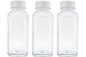 3 Pcs Reusable 8 Oz Plastic Screw Top Travel Bottles