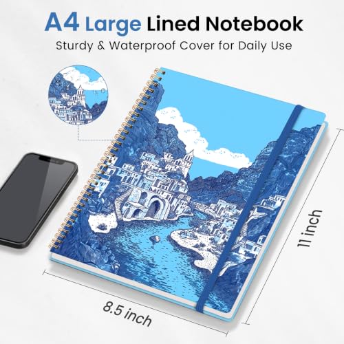 Cuaderno espiral A4 de tapa plástica resistente estilo Amalfi 5