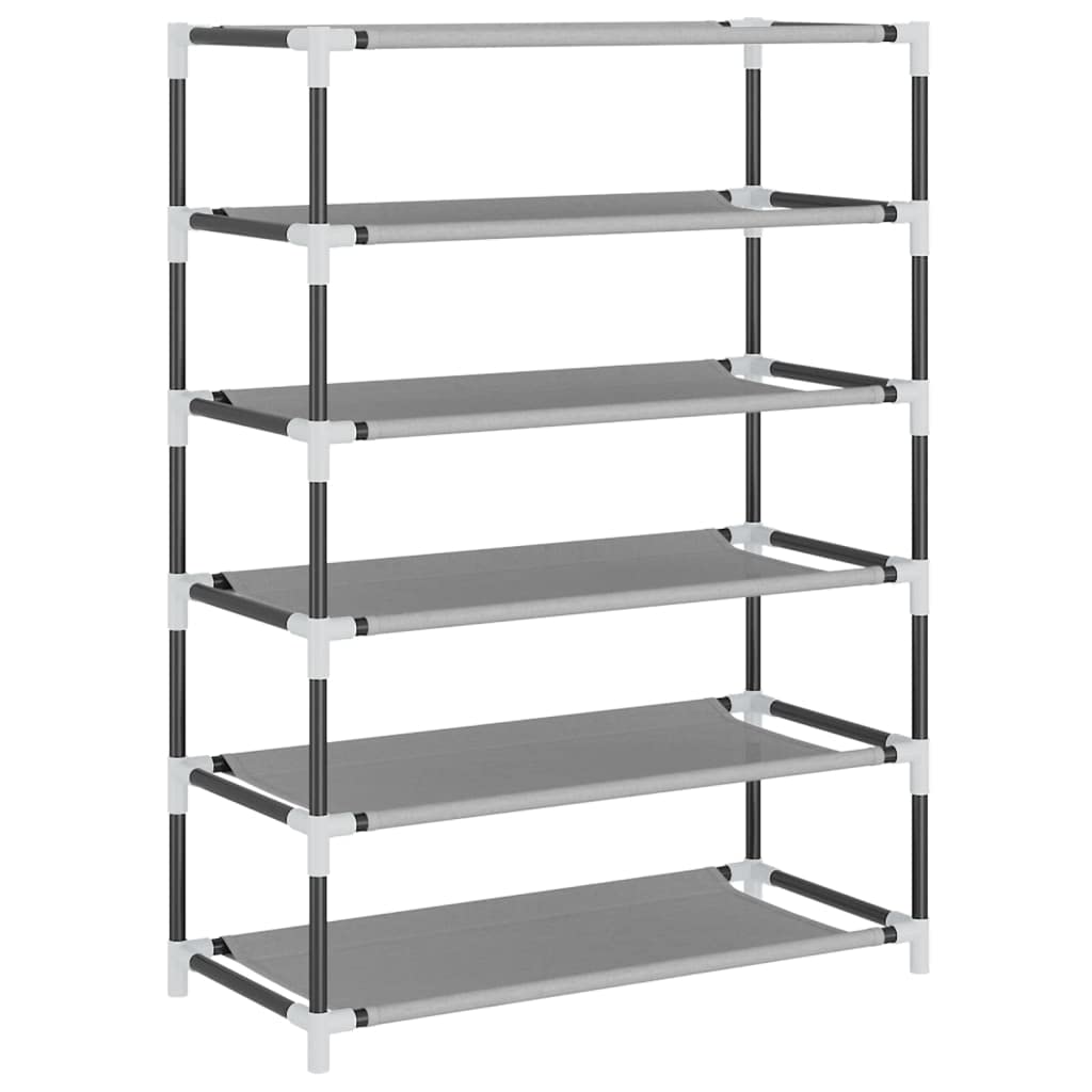 Schuhschrank Grau 60x28x90 cm Stoff, Schuhe Organizer, Schuhe Aufbewahrung, Schuhregal für schmalen Flur, Shoe Rack für Eingang, Flur