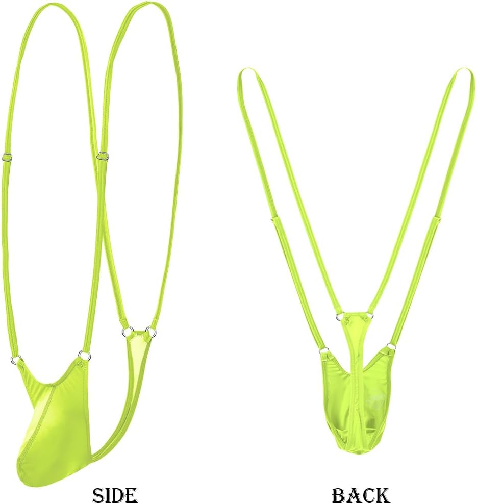JINSHI Sexy Men's Mankini Thongs Underwear G-String Adjustable V Sling Bodysuit Lingerie For Men S 3XL