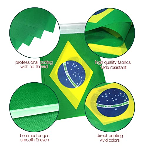 Image of Anley Brazil String Flag Pennant Flags, Patriotic Events 7th of September Independence Day Decoration Sports Bars - 33 Feet 38 Flags