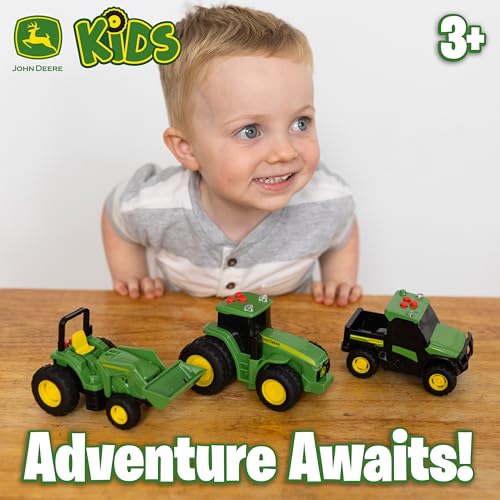 John Deere 3-Pack Set Lights and Sound Realistic 5" Farm Vehicles, 7R Series Tractor, 6105M Tractor and Gator - Image 5