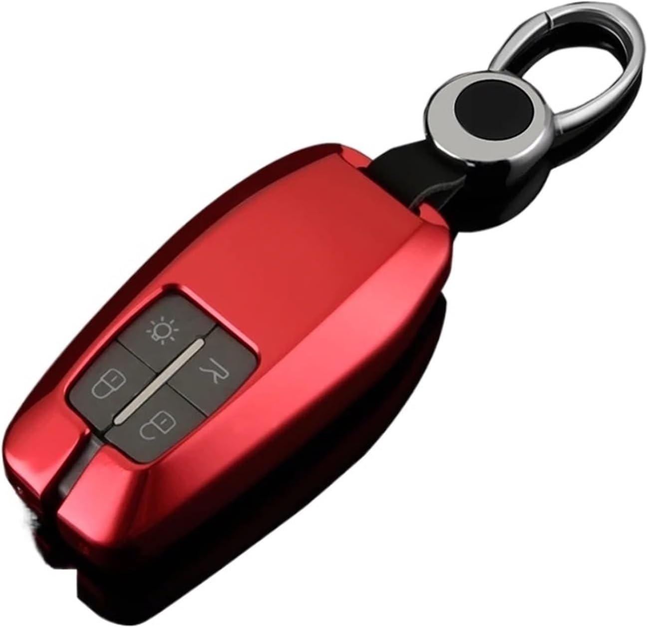 High-end Sports Car Aluminum Alloy Car Key Case Car Keychain Car Key Bag Compatible for Ferrari SF90 812 F8 GTC4 2020 Models(3)