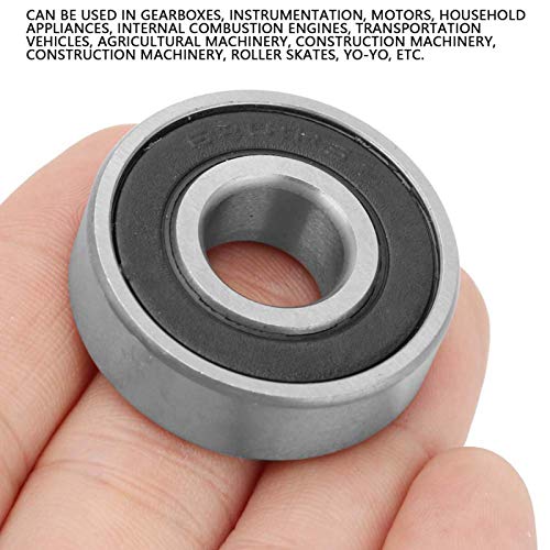 10 Stück Kugellager, 6201 RS 12mm Innendurchmesser 32mm Außendurchmesser Rillenkugellager Gummisiegelager Lager Stahl-Rillenkugellager für Verschiedene Maschinentypen