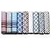 Pointed Designs Handkerchief Men Cotton Woven Colored Hankies (Set of 9)