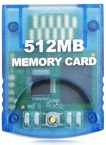 Aisicondan 512MB(8192 Blocks) High Speed Gamecube Storage Save Game Memory Card Compatible for Nintendo Gamecube & Wii Console Accessory Kits - Blue