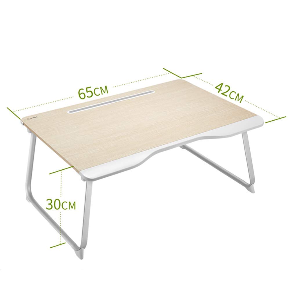 WYZXR Adjustable Folding Computer Desk, Bed Game Learning Table, Multifunctional Small Table, Home Dormitory Bedroom Can be rotated (Color : A)