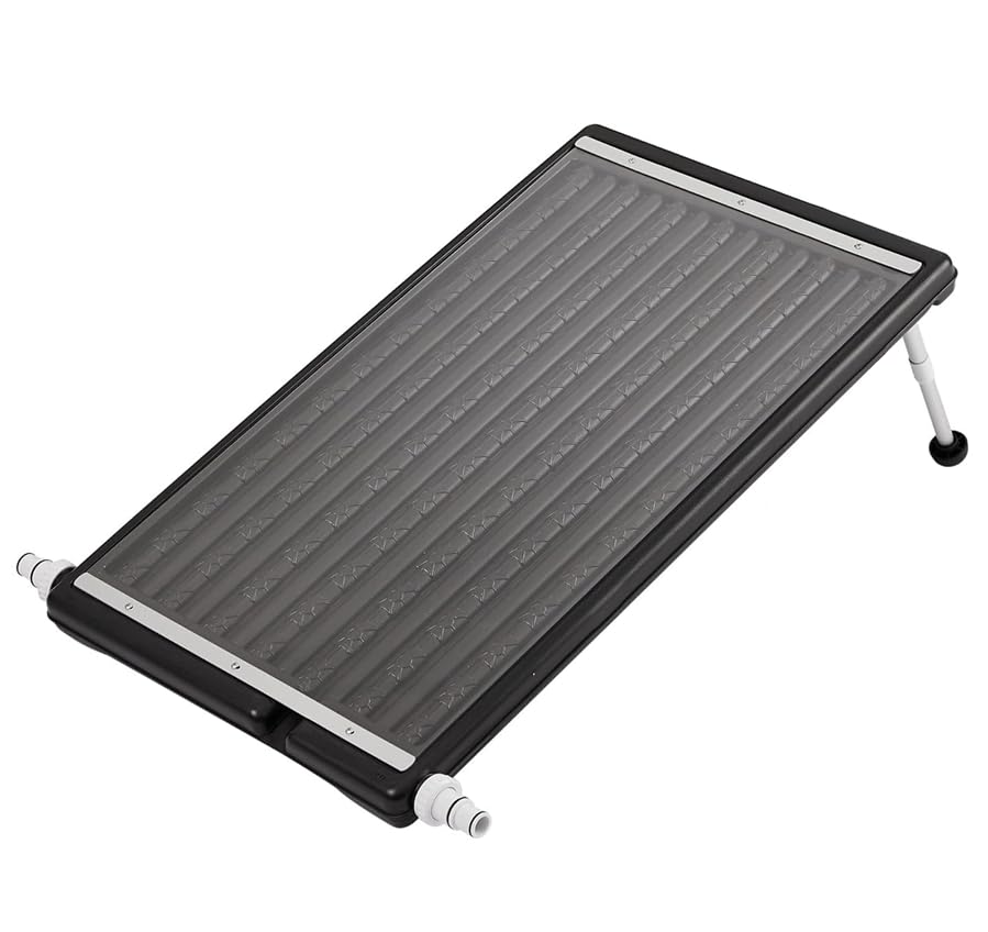 Poolpanda Pool Solarheizung 110 x 65 cm | Solarkollektor Poolheizung Poolheizer Solarkollektor für Pool | 32 mm + 38 mm | auch für Salzwasser