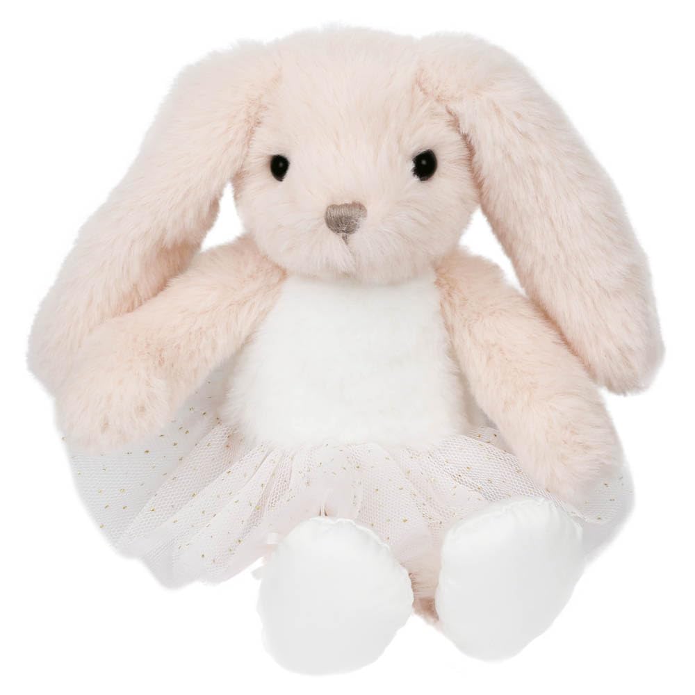 Wilberry - Plush Dancer Pink Bunny Soft Toy with White Tutu - Soft Cuddly Toy, for Baby Showers, Birthdays - Suitable from Birth - 290mm