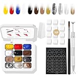 AIJIMEI Ombre gel nail polish， 12 color ombre gel, suitable for ombre nail polish, easy to color, long-lasting effect, can achieve DIY nail art at home. (set6)