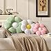 Vdoioe White Flower Pillow, Daisy Shaped Throw Pillow 15.7In, Cute Flower Seating Cushion for Sofa, Couch, Bed