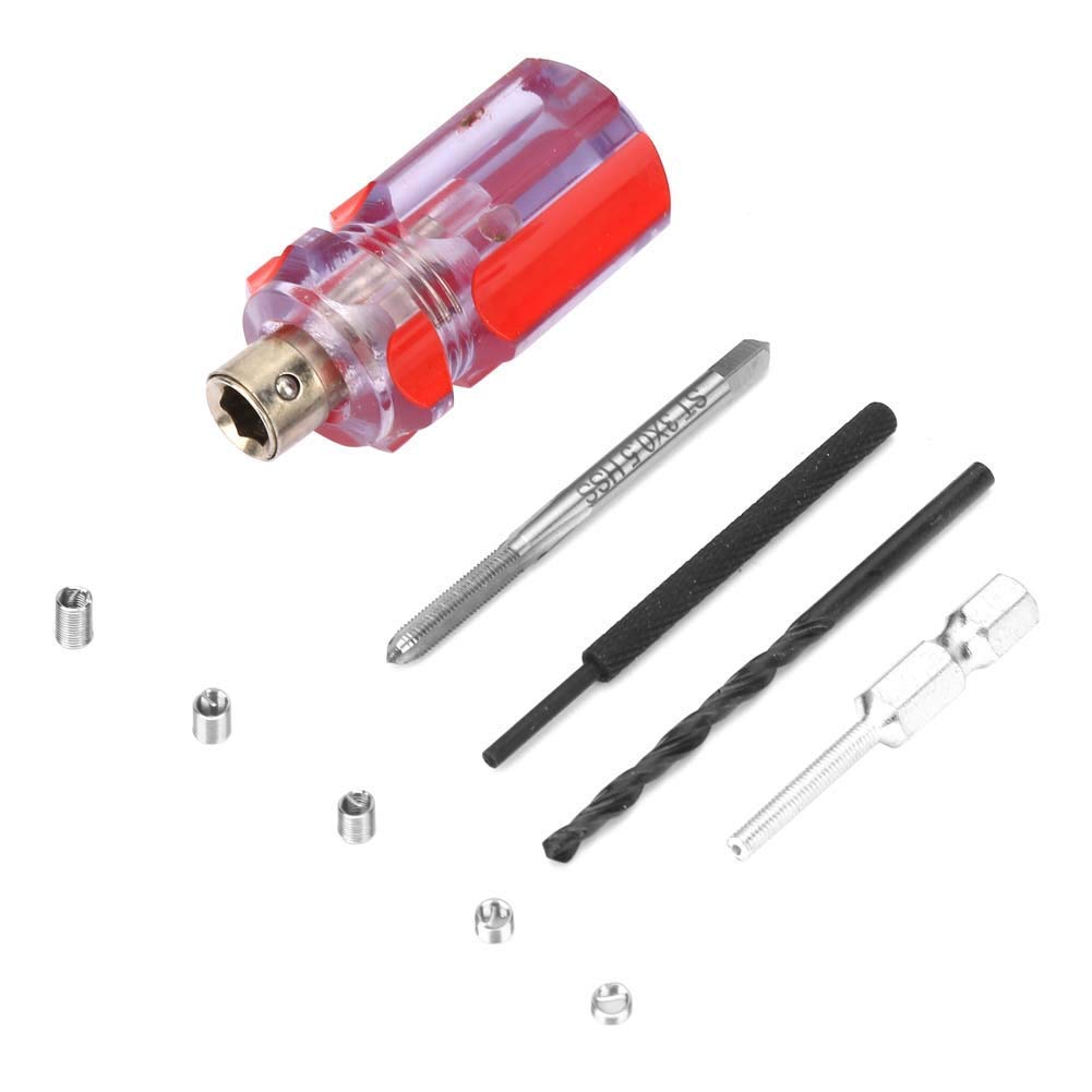 105 Pièces Ensemble en Acier Inoxydable M3, Filet M3 Fil Vis Manchon Filetage Réparation Insert Kit Ensemble D'outils (Boîte M3*0.5)