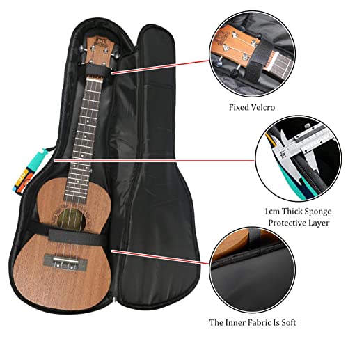 Housse de transport pour ukulélé soprano ténor concert 68,4 cm 10 mm d’épaisseur doux rembourré sangles réglables - Les Beatles, Paul McCartney, John Lennon, RIngo Starr, George Harrison Housse de transport pour ukulélé soprano ténor concert 68,4 cm 10 mm d'épaisseur doux rembourré sangles réglables – Image 3