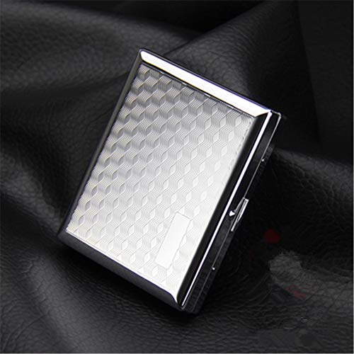 Preisvergleich Produktbild LLDKA Metall Automatische Kugel Abdeckung Männer Zigarettenhalter Zigarettenetui Metall Edelstahl Fall, 20 Zigaretten,4