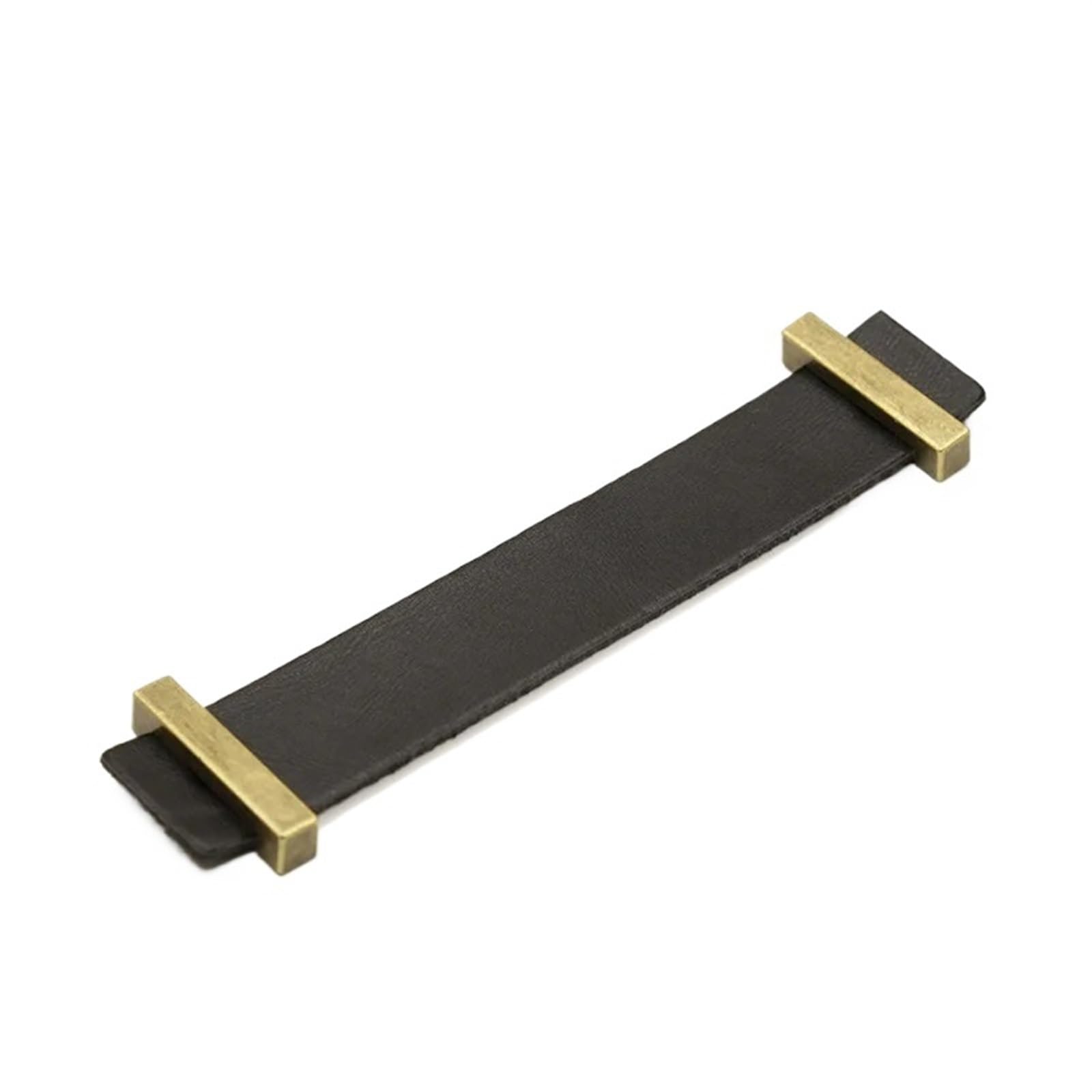 Cqahdsevf Black Leather Drawer Pulls, Leather Zinc Alloy Handles Cabinet Drawer Wardrobe Multicolor Multiple Sizes(,128Mm)