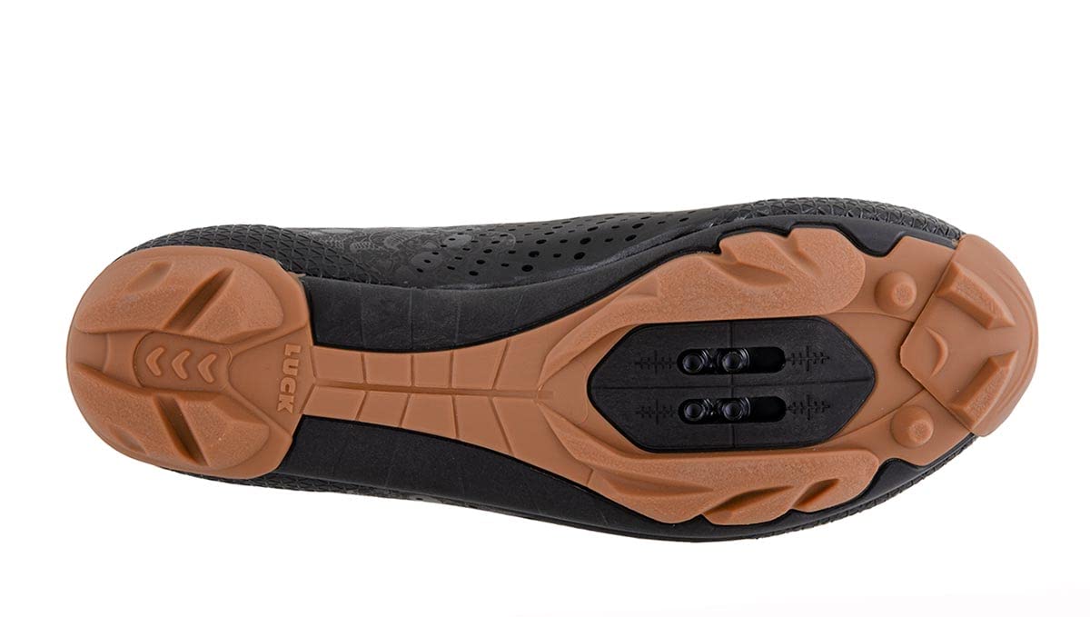 LUCK Zapatillas MTB Galaxy Calaveras. Zapatos Ciclismo Montaña para Hombre y Mujer. Suela de Carbono. Doble Cierre Rotativo ATOP. Calzado Bicicleta MTB