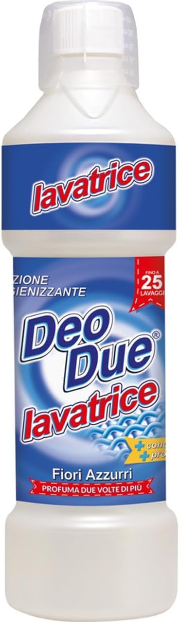 DEO DUE Testpaket Fiori Azzurri, 6x Waschmittel 1Lt + 6x Weichspüler Konzentrat 1Lt + Beni Culinari Kostenloser Schlüsselanhänger