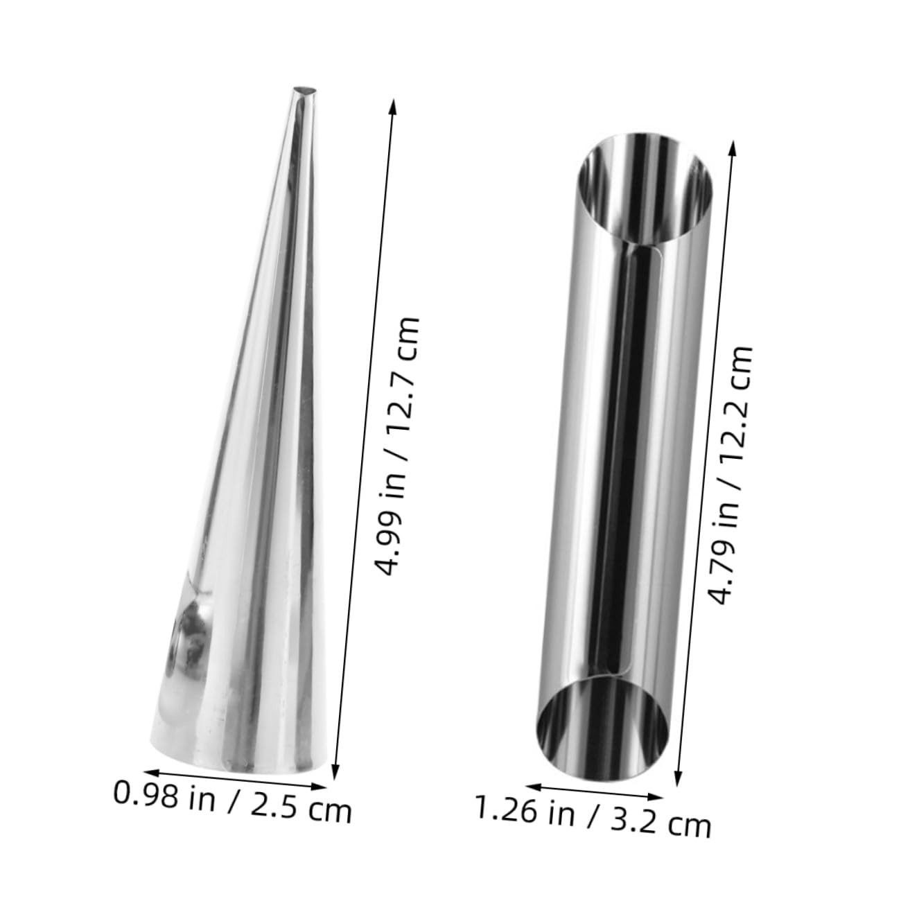 Moule à Brioches Conique en Acier Inoxydable, 1 Set