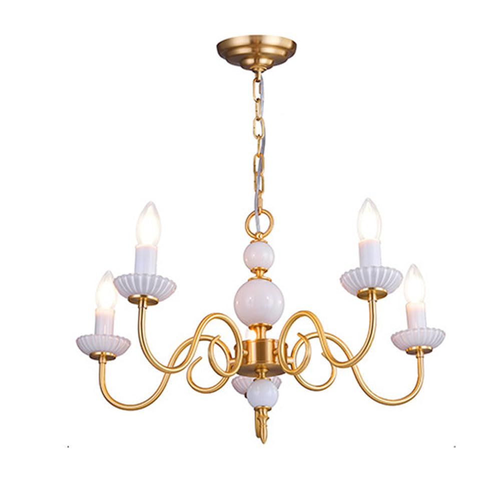 Lampe de salon rétro luxe en cuivre et verre vintage pour bureau chic