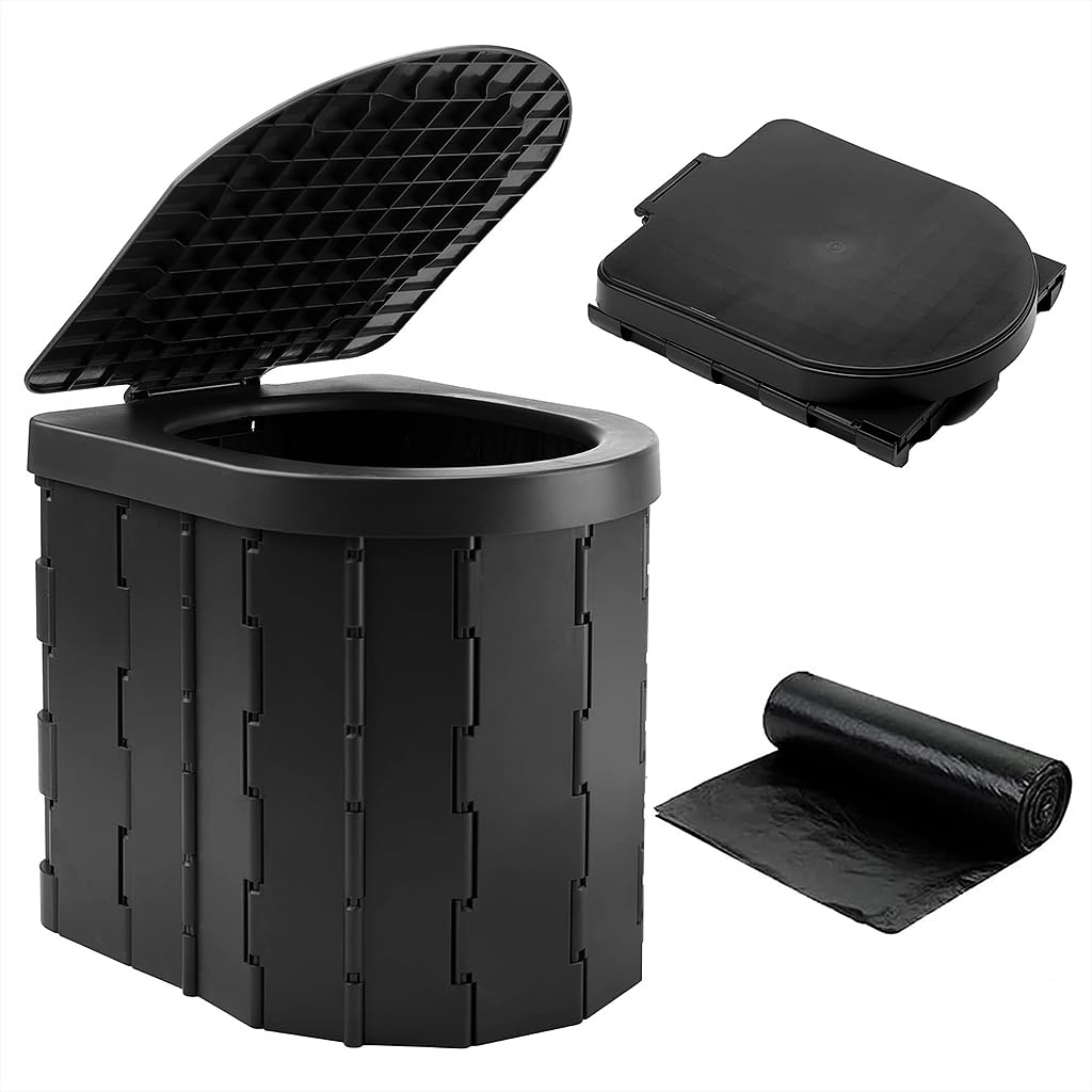 Proberos® Portable Toilet Bucket Folding Outdoor Toilet for Kids Adults Emergency Toilet with Lid Collapsible Toilet Bucketr Reusable PVC Toilet Bucket for Camping, Van (B0CLHZMGN5) Amazon Price History, Amazon Price Tracker