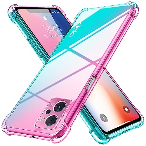 Oppo スマートフォン グラデーションブルー Amazon.co.jp: OPPO Reno5 A ケース クリア 薄型 グラデーション色