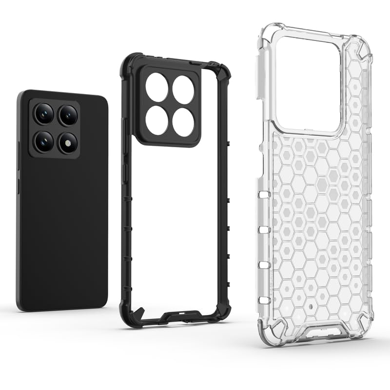 Image of Plastic Bumper Back Case Cover for Xiaomi 14T / Mi 14T 5G (Transparent)