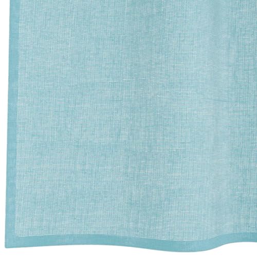 Rideau brise-vue turquoise semi-transparent protégeant des regards indiscrets 2 pièces - 6