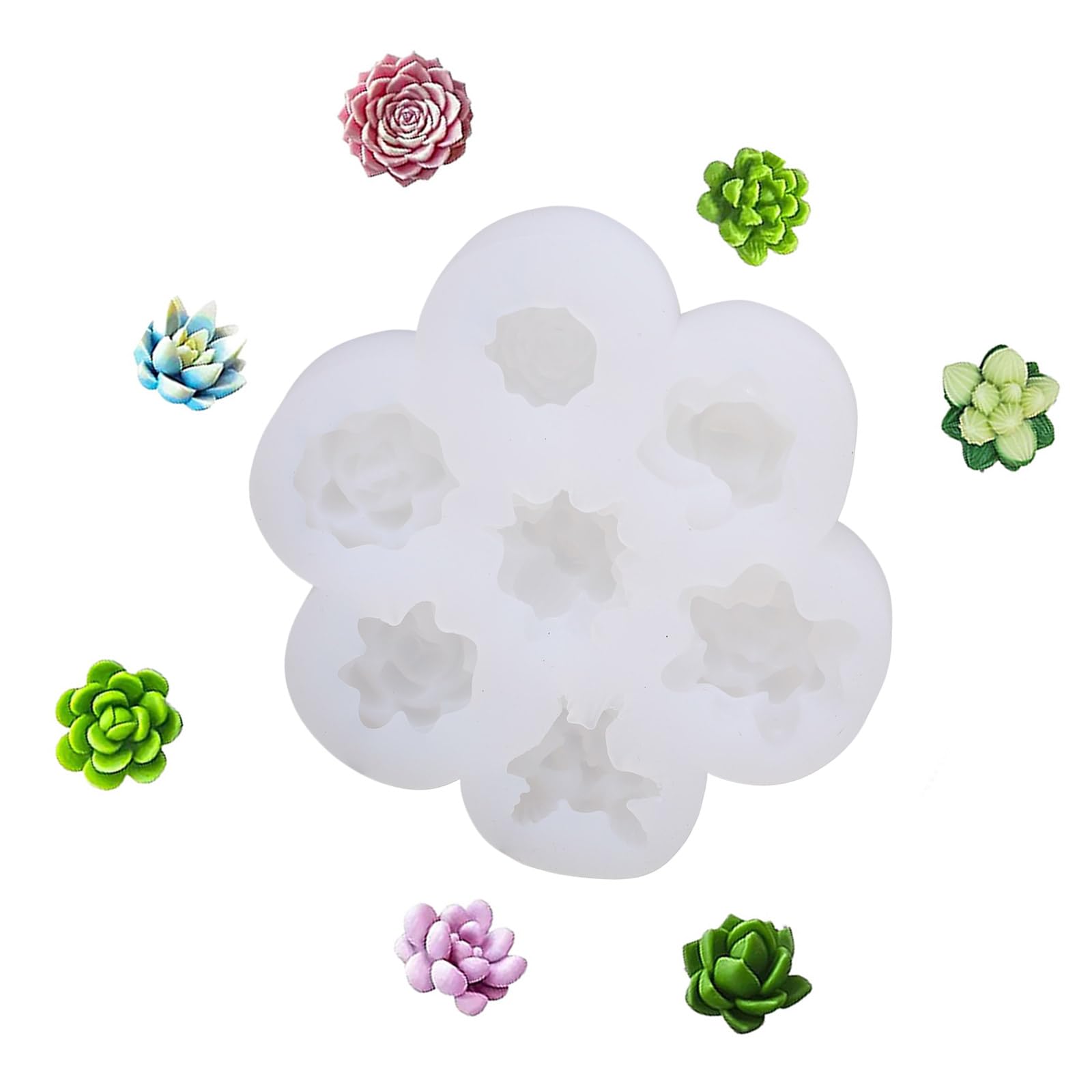 YTtkku Flowers Molds Baking Molds Silicone Plasters Succulents Plant Casting Epoxy Resin Flowers
