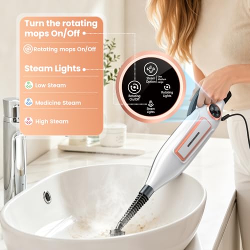 Image of DEVOAC VM6 Scrubbing Steam Mop with Rotating Mop Pads