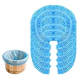 25 Pcs Blue Pedicure Liners Disposable, Disposable Foot Tub Liner Portable Bath Bags with Retractable Belt, Portable Bath Bag, Can Be Used in Foot Bath Stores, SPA halls, Home Personal Care