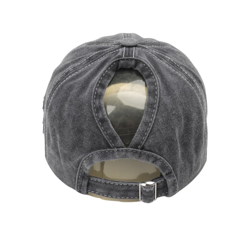 Image of Washed Scratch Frayed Baseball Cap Retro Adjustable with Five-Pointed Stars for Men Women Trucker Cap Unisex