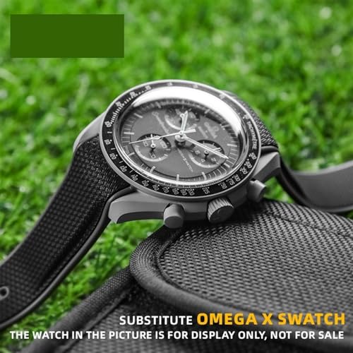 Correa para MoonSwatch de extremo curvado que elimina huecos en Seamaster 300 3
