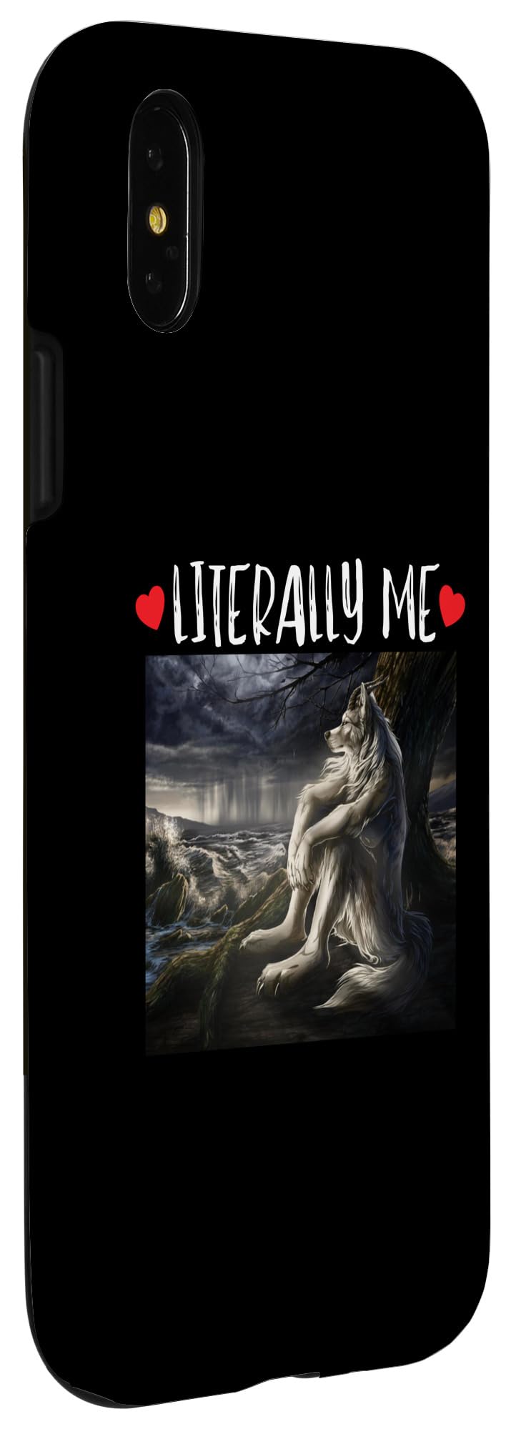iPhone X/XS Literally Me Funny Cringe Werewolf Sarcastic Meme Case - Image 3
