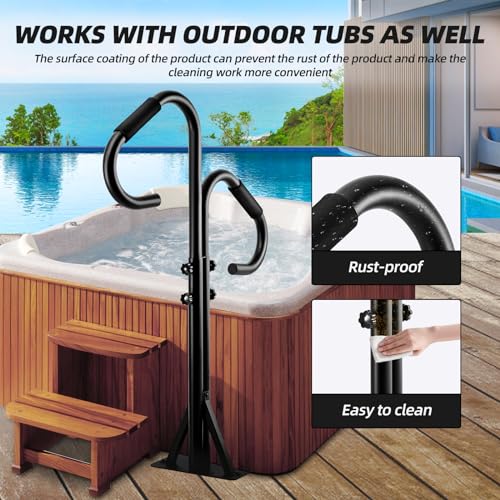 BarANDa para jacuzzi ajustable 48-57 pulgadas negro miniatura 6