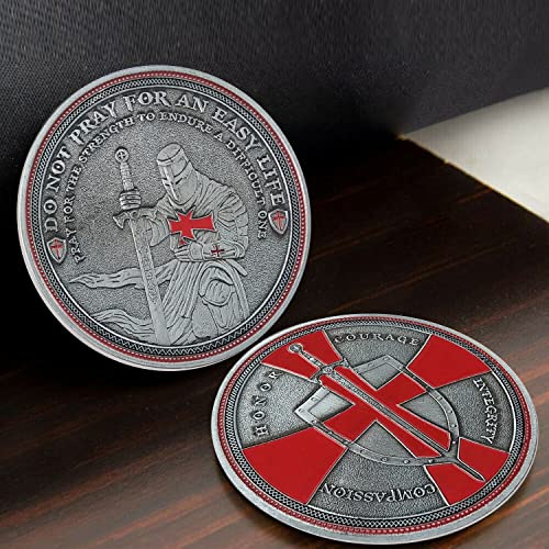 Tempelritter Herausforderungsmünze Rotes Kreuz Religiöse Münzsammlung Gedenkgeschenk