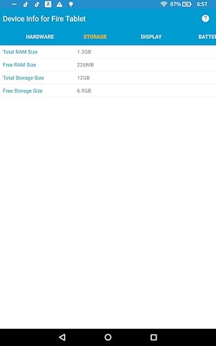 Device Info for Fire Tablet
