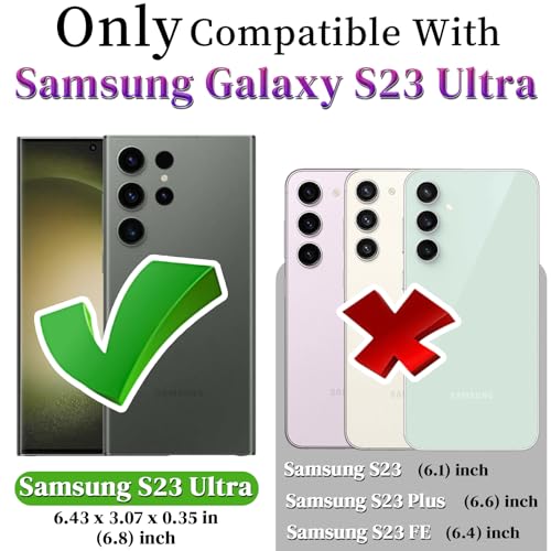 Coque Galaxy S23 Ultra transparente avec cordon TPU violet bleu - 2