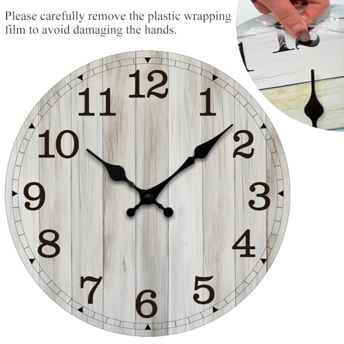 Image of Wall Clock, Modern Wall Clocks Battery Operated, Silent Non Ticking Clock Decorative for Living Room, Office, Home, School 12 Inch (Grey)