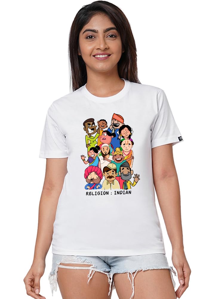 wear your opinion Women's Printed Premium Cotton Unisex Fit T-Shirt (Design: Indian Religion)-picture-46