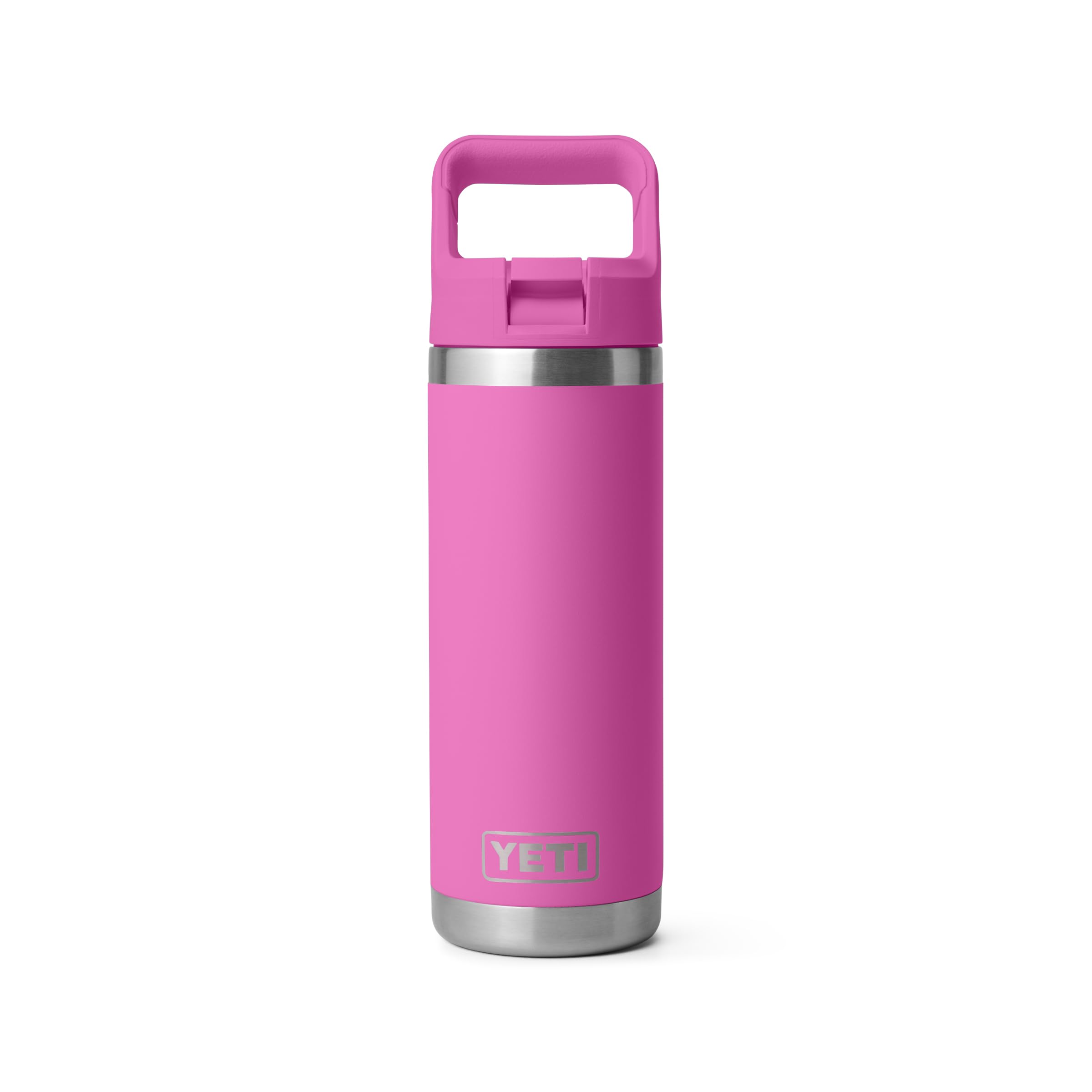YETI Rambler 18 oz Bottle, Vacuum Insulated, Stainless Steel with Color Matching Straw Cap, Wildflower Fuchsia — image 1