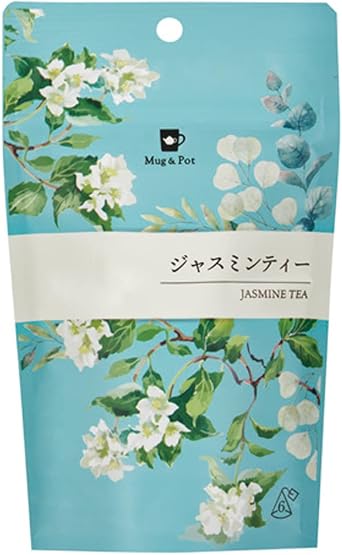 Mug&Pot Jasmine Tea Chinese Tea, Oolong Tea, Taiwan Tea, Leaf Tea Bag, 0.07 oz 2 g x 6 P